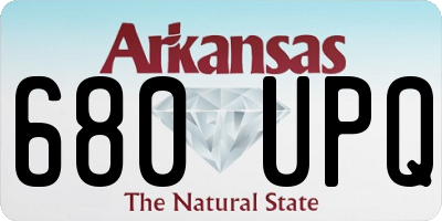 AR license plate 680UPQ