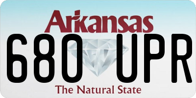 AR license plate 680UPR