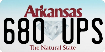 AR license plate 680UPS