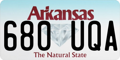 AR license plate 680UQA