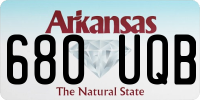 AR license plate 680UQB