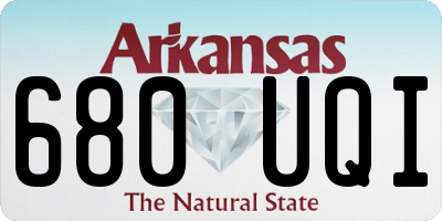 AR license plate 680UQI
