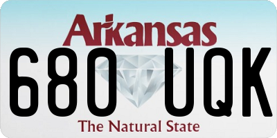 AR license plate 680UQK