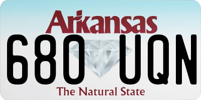 AR license plate 680UQN