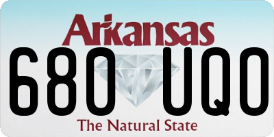 AR license plate 680UQO