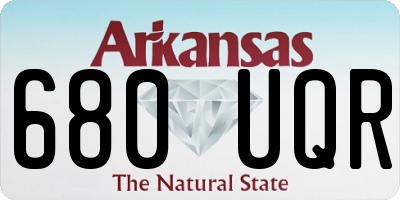 AR license plate 680UQR