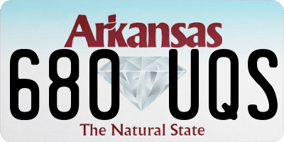 AR license plate 680UQS