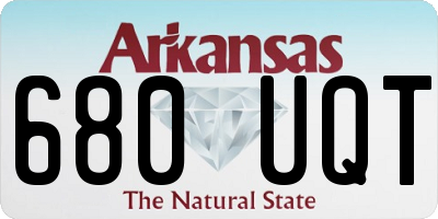 AR license plate 680UQT
