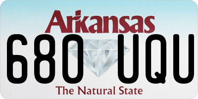 AR license plate 680UQU
