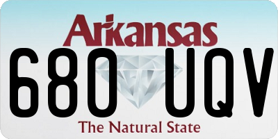 AR license plate 680UQV