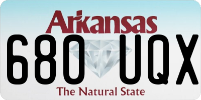 AR license plate 680UQX