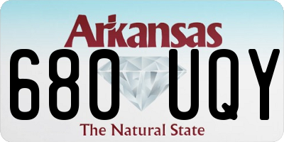 AR license plate 680UQY