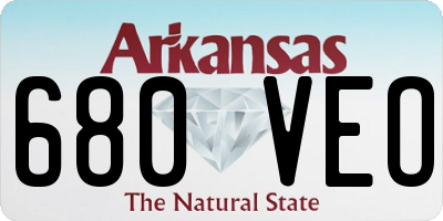 AR license plate 680VEO