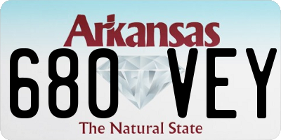 AR license plate 680VEY