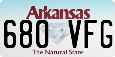 AR license plate 680VFG