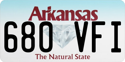 AR license plate 680VFI