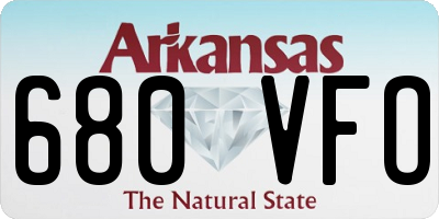 AR license plate 680VFO
