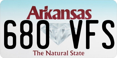 AR license plate 680VFS