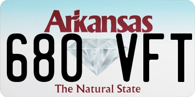 AR license plate 680VFT