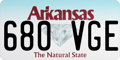 AR license plate 680VGE