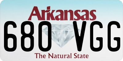 AR license plate 680VGG