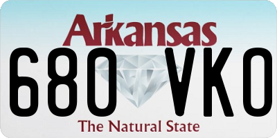 AR license plate 680VKO