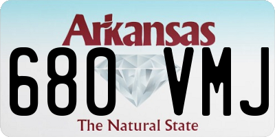AR license plate 680VMJ