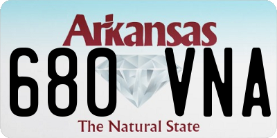 AR license plate 680VNA