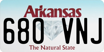 AR license plate 680VNJ