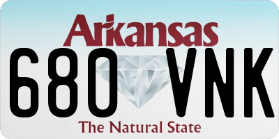 AR license plate 680VNK