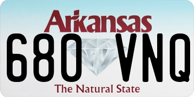 AR license plate 680VNQ