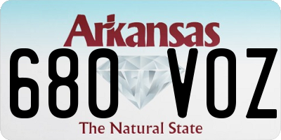 AR license plate 680VOZ