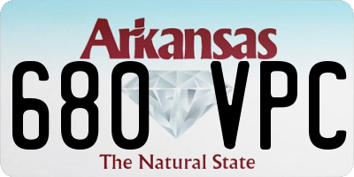 AR license plate 680VPC