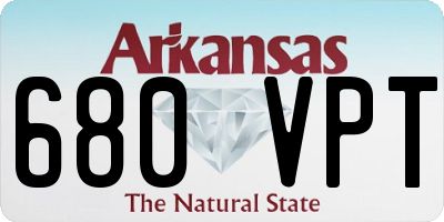 AR license plate 680VPT