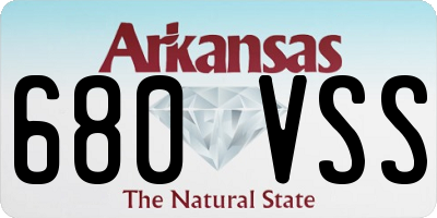 AR license plate 680VSS