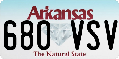 AR license plate 680VSV