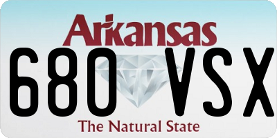 AR license plate 680VSX