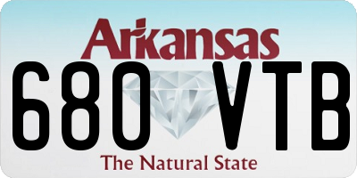AR license plate 680VTB
