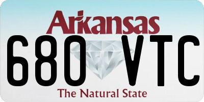 AR license plate 680VTC