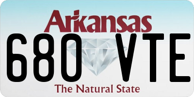 AR license plate 680VTE