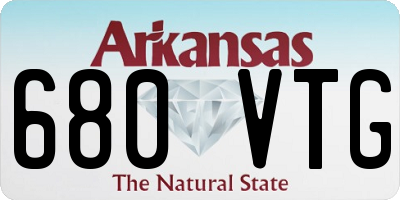 AR license plate 680VTG