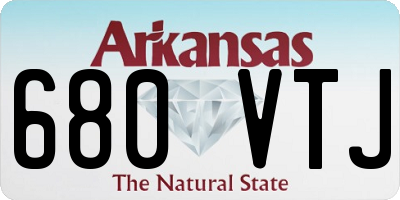 AR license plate 680VTJ
