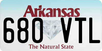 AR license plate 680VTL