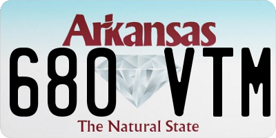 AR license plate 680VTM