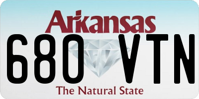 AR license plate 680VTN