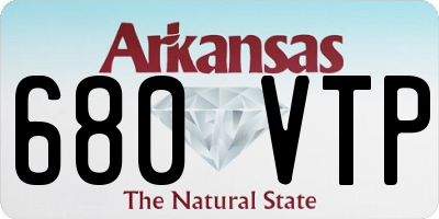 AR license plate 680VTP