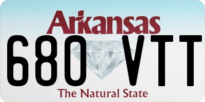 AR license plate 680VTT