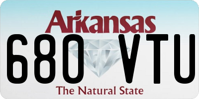 AR license plate 680VTU