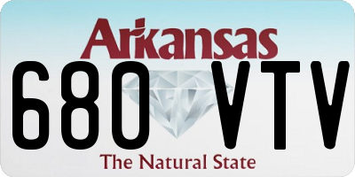 AR license plate 680VTV