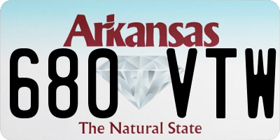 AR license plate 680VTW